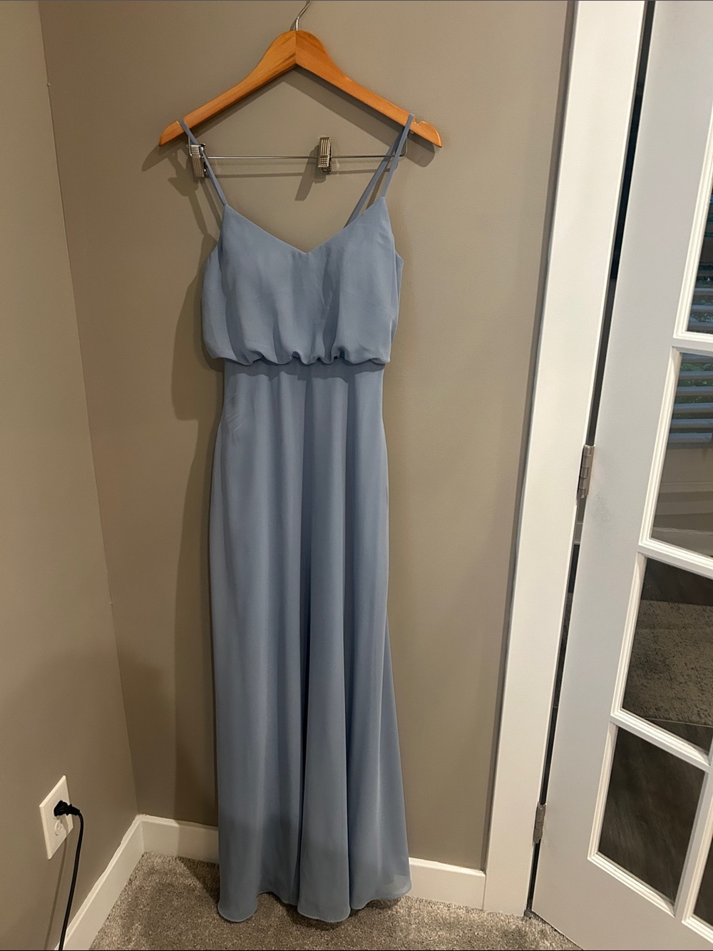 Birdy Grey Dusty Blue Spaghetti Strap Maxi Dress